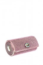 阿玛尼粉色水晶手包