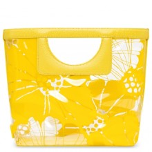 凯特·丝蓓纽约09春夏系列黄色印花手提包