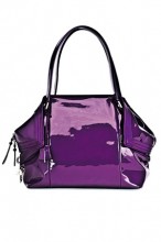菲拉格慕紫色漆皮手提包