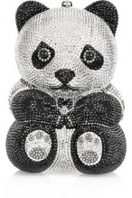 朱迪思·雷伯熊猫造型水晶手包
