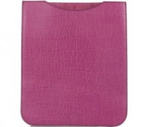 迈宝瑞桃红色鳄鱼纹真皮iPad保护套